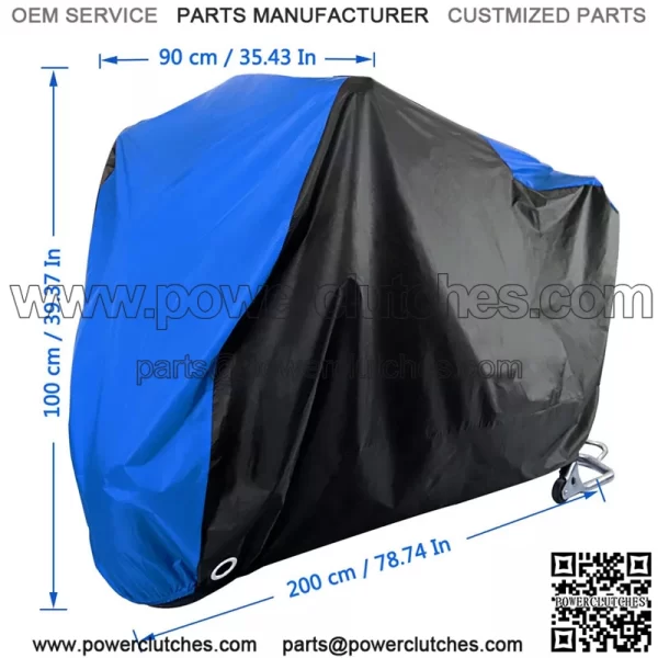 Motorcycle Cover Waterproof UV Dust Protect for Scooter Moped Outdoor Storage M - Image 3