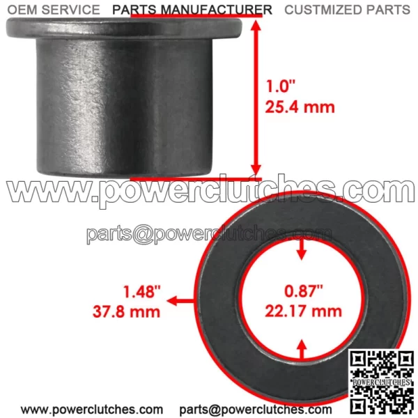 48100-01 48100-07 7076514 Caster Yoke Flanged Bushing For Scag For Snapper - Image 2