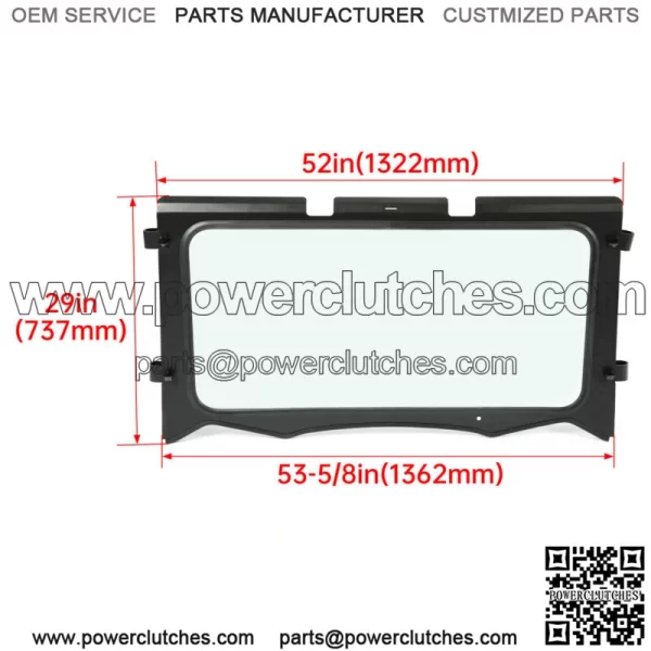 Full Clear Steel Windshield for KAWASAKI KRF800 TERYX/TERYX4 2016-2022 (For: More than one vehicle) - Image 2