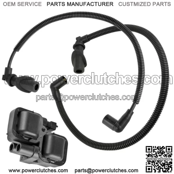 Ignition Coil with Spark Plug Wire 59.3/47cm for Polaris Sportsman 800 EFI 2005 (For: Polaris Sportsman 800)