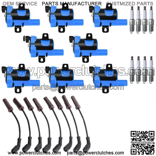 High Performance Ignition Coil, Wires and NGK Platinum Spark Plug for GMC Yukon UF262 (For: More Than One Vehicle)