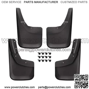 Fits 2014-2018 Silverado Mud Flaps Molded Front Rear New 4Mudguards (For: More Than One Vehicle)