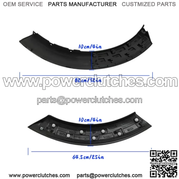 New Rear Left&Right Fender Flares For 2020-2021 Ford Explorer Black 4pcs - Image 3