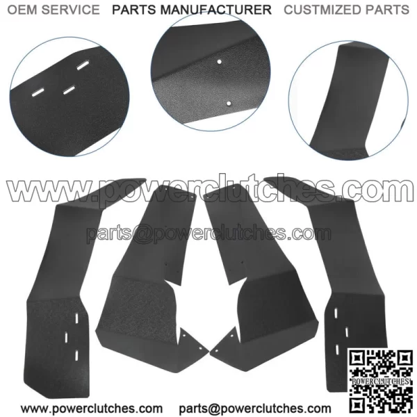 4x Extended Fender Flares Mud Flap For Polaris RZR S 900/4 900 /S 1000 2015-2020 (For: Polaris) - Image 2