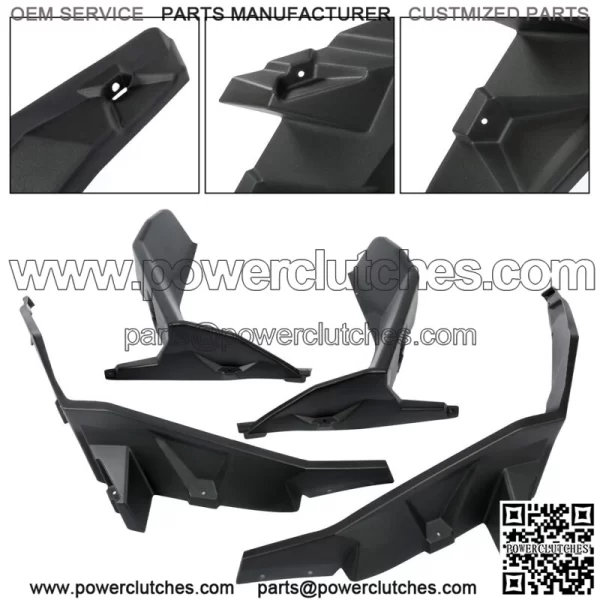 For Polaris RZR XP 1000 2014-2023 Fender Flares Mud Flaps Front & Rear Extended (For: Polaris) - Image 3