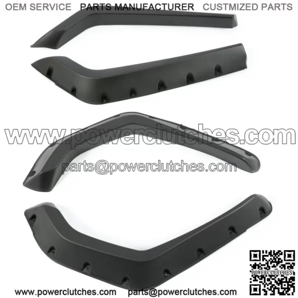 Set Of 4PCS PP Fender Flares For Polaris RZR 800 / 4 800 / 800 S 2008-10 Snap On (For: Polaris) - Image 2