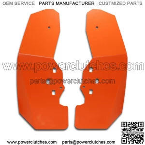 2014 - 2017 Polaris RZR XP 1000 RZR Mud Flap / Fender Flares FRONT SET(2) ORANGE (For: Polaris)