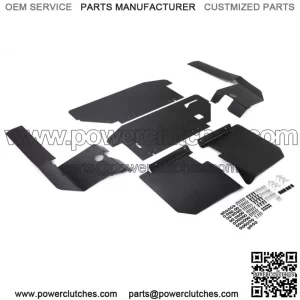 Set of 6 Fender Flares Black ABS For Polaris Midsize Ranger 570 & ETX 2015-2022 (For: Polaris)