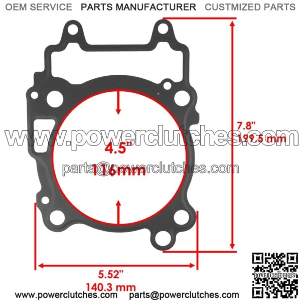 Cylinder Base Gasket For Polaris Ranger 570 4x4 2014 2015 2016 / 5254903 (For: Polaris Sportsman 570) - Image 2