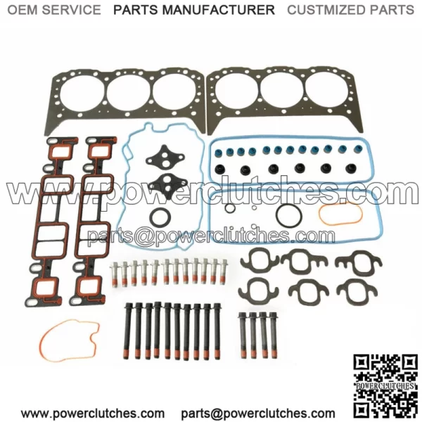 Cylinder Head Gasket Kit w/ 36 Cylinder Head Bolts For Chevy Astro GMC Isuzu 4.3L VIN X,W ES74034 (For: Chevrolet Silverado 1500)