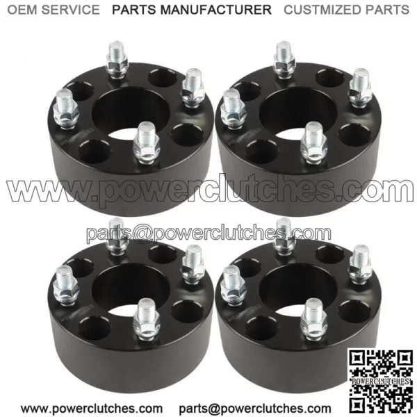 Wheel spacers 2" 4x101.6 mm hub hole 62 mm thread size 1/2"x20 black 4 pcs.