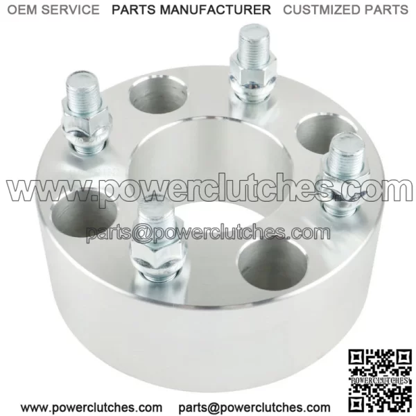 Wheel spacers 2" 4x101.6mm hub hole 62mm thread size 1/2"x20 silver 4 pcs. - Image 4