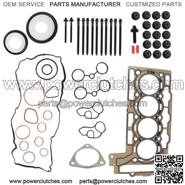 For 2007-2012 Mini Cooper R56 1.6L Engine Cylinder Head Gasket 1.20mm Thickness Bolt Kit