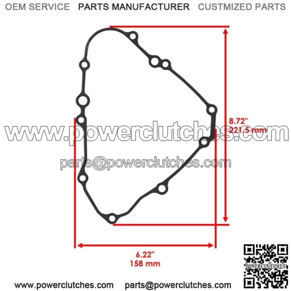 Left Crankcase Cover Gasket for Honda CRF450RWE CRF450X 2019-2025 - Image 3