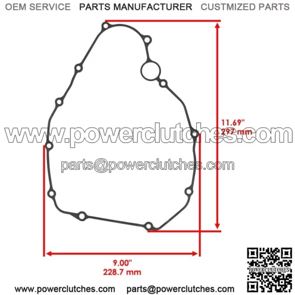 Right Crankcase Cover Gasket for Honda CRF450RX / CRF450X 2019-2025 - Image 3