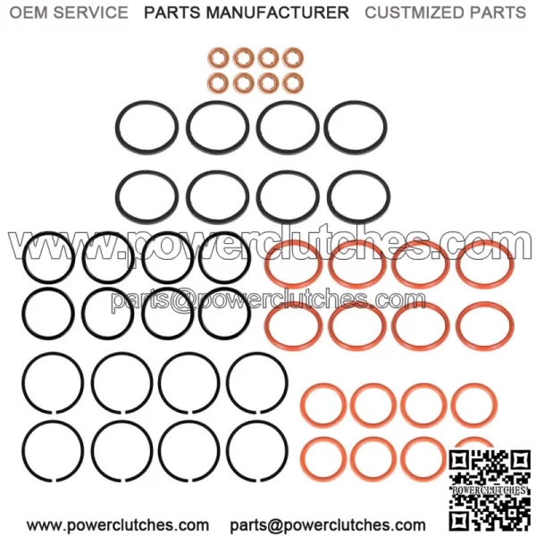 Diesel Injector O-Rings, 8 Sets For Ford Powerstroke 7.3L 1994-2003
