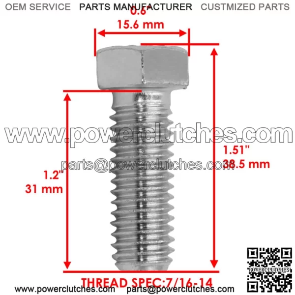 703579 2823471SM Deck Blade Bolt & Washer For Snapper For Simplicity For Murray - Image 2