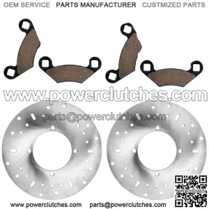 Front Brake Rotors and Pads for Polaris Sportsman 800 4X4 6X6 2005-2014 (for: Polaris Sportsman 800)