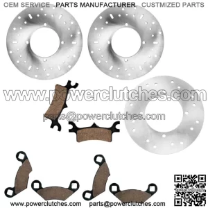 Front Rear Brake Disc with Pads for Polaris Sportsman 800 2005 2006 2007 (for: Polaris Sportsman 800)