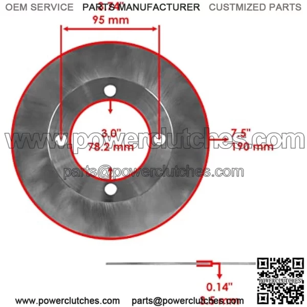 Front Left Right Brake Disc Compatible with Suzuki Eiger 400 LTF400 LTF400F 2x4 4X4 2002 2003-2007 - Image 2