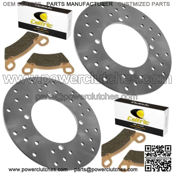 2x Rear Brake Rotors with Pads for Polaris Ranger 400 / Sportsman ACE 14-15 / ACE 570