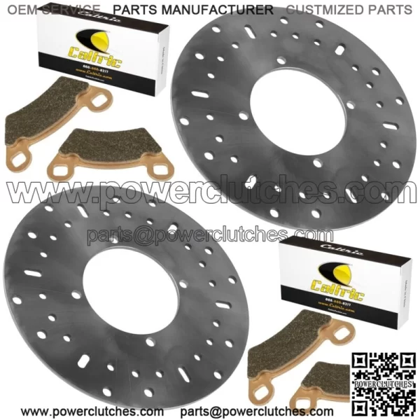 2 Front Brake Rotors with Pads Polaris Sportsman 570 X2 Utility Big Boss 6x6 ACE 500 (for: Polaris Sportsman 570)
