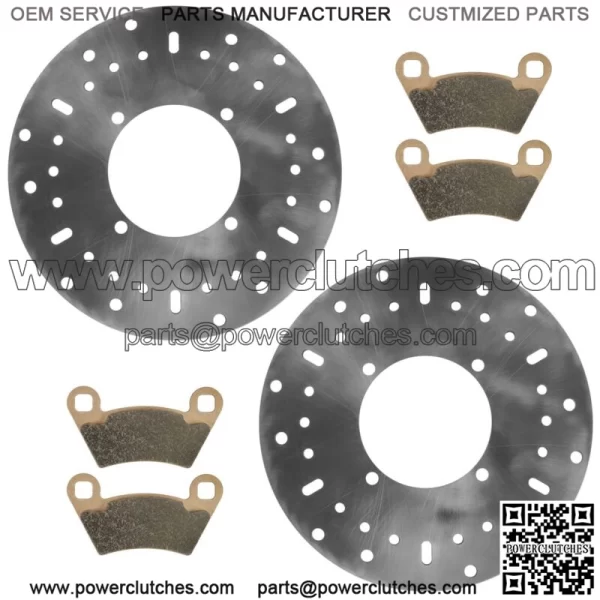 2 Front Brake Rotors with Pads Polaris Sportsman 570 X2 Utility Big Boss 6x6 ACE 500 (for: Polaris Sportsman 570) - Image 4