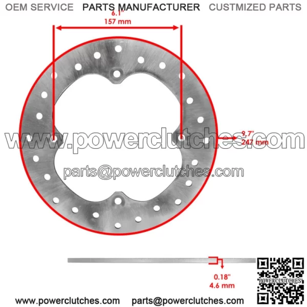 Front / Rear Disc Brake Rotor for CAN-AM Maverick X3 2017 - Image 2