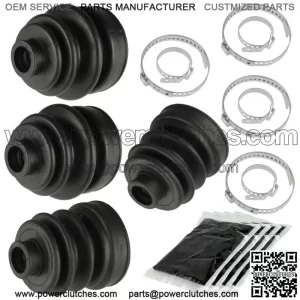 Set of 2 Inner and Outer CV Joint Boots for Rear Axle for Yamaha Rhino 660 YXR660F 4WD 2005-2007 (For: 2006 Yamaha Rhino 660)