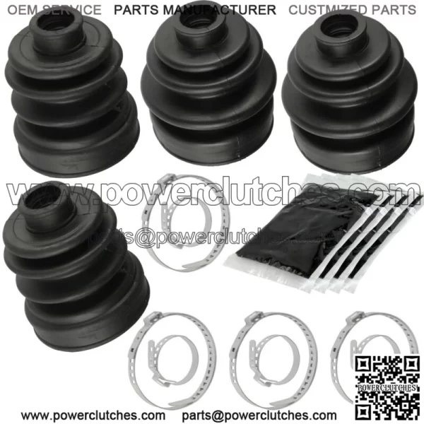 Set of 2 Inner and Outer CV Joint Boots for Rear Axle for Yamaha Rhino 660 YXR660F 4WD 2005-2007 (For: 2006 Yamaha Rhino 660) - Image 2