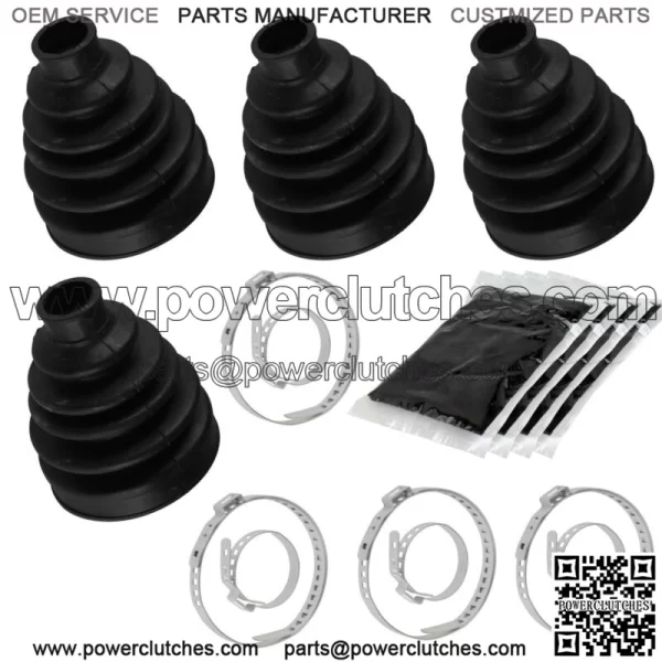 2 Rear Axle Outer Inner CV Boot Kit for Can-Am Maverick 1000R 4X4 2013-2017 - Image 3