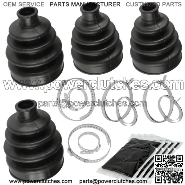 2 Front Axle Outer And Inner CV Boot Kit for Can-Am Commander 1000 4X4 2011 2012 - Image 2