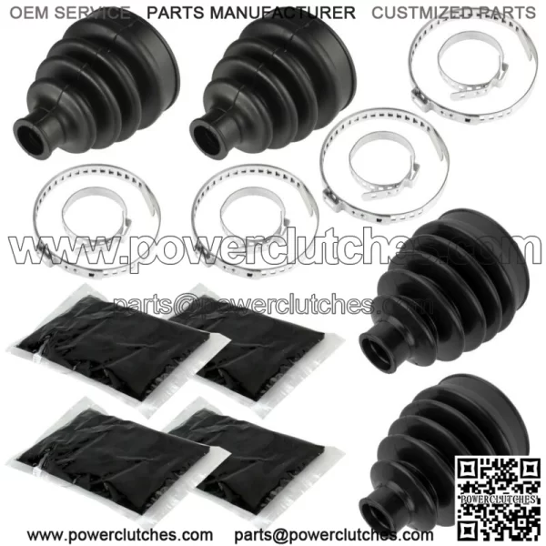2 Front Axle Inner Outer CV Boot Kit for Can-Am Renegade 800 800R 4X4 2007-2012