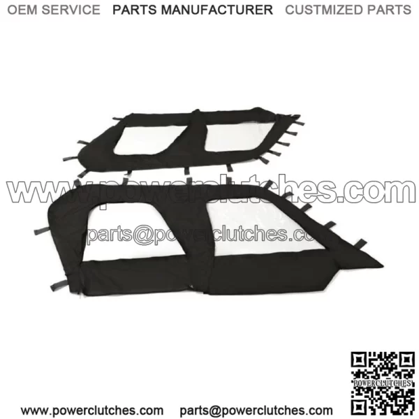 Soft Upper Door Cover Kit for 2012-2021 Kawasaki Teryx4 4-Seater UTV Models (For: Kawasaki Teryx4 800)