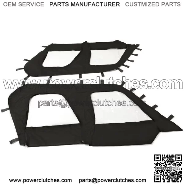 Soft Upper Door Cover Kit for 2012-2021 Kawasaki Teryx4 4-Seater UTV Models (For: Kawasaki Teryx4 800) - Image 2