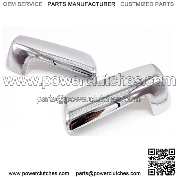 Fits 2019-2020 Silverado 1500 2Pcs Chrome Replacement Mirror Cover with Clip (For: Chevrolet Silverado 1500)