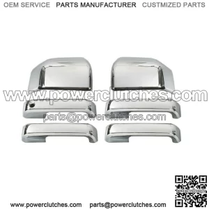 Chrome Rearview Mirror Trim Door Handle Frame Decorative Cover For Ford F150 Parts (For: Ford F-150)