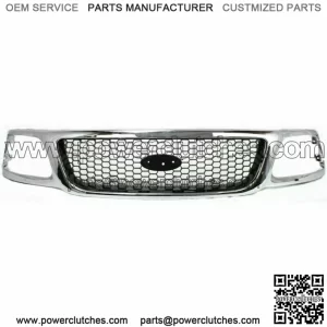 New Fits Ford F-150 F-250 1999-2003 Honeycomb Grille Chrome Shell Black Insert (For: Ford F-150)