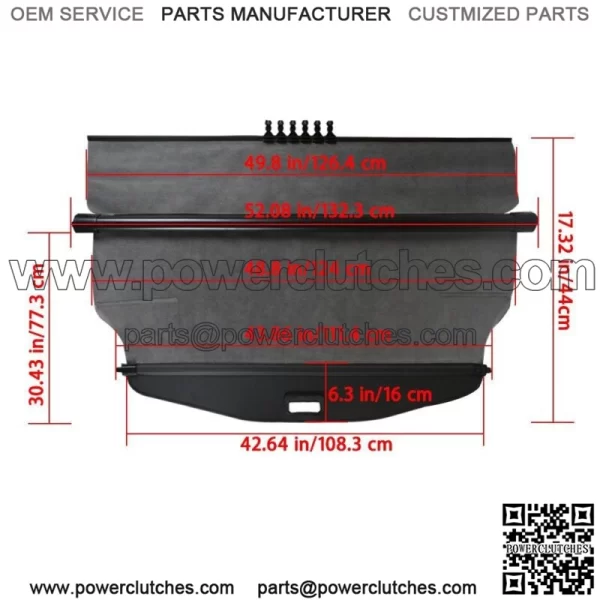 Cargo Cover Security Rear Trunk Shade For 2010-17 Chevrolet Equinox/GMC Terrain - Image 3