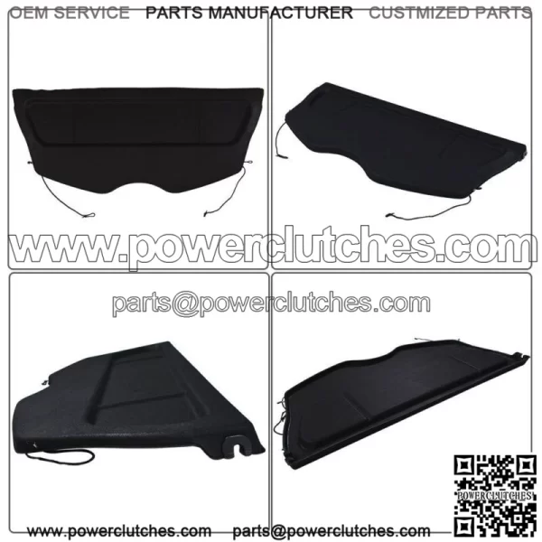 Rear Trunk Cargo Cover Protector for 2013-2017 Nissan Leaf 79910-3NL1B Black - Image 3