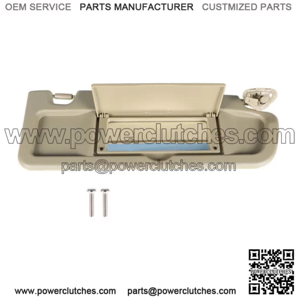 Passenger Right Side Pearl Ivory Tan Sun Visor For 2006-2011 Honda Civic - Image 4