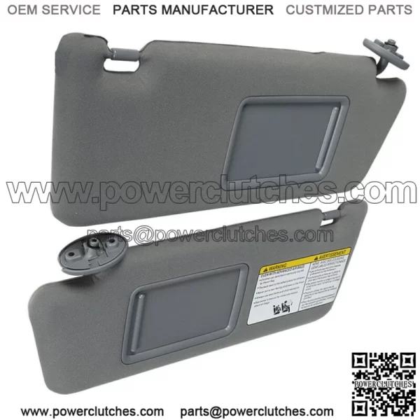 For 2005-2015 Toyota Tacoma Sun Visor Left Driver With Right Passenger Side Gray - Image 2