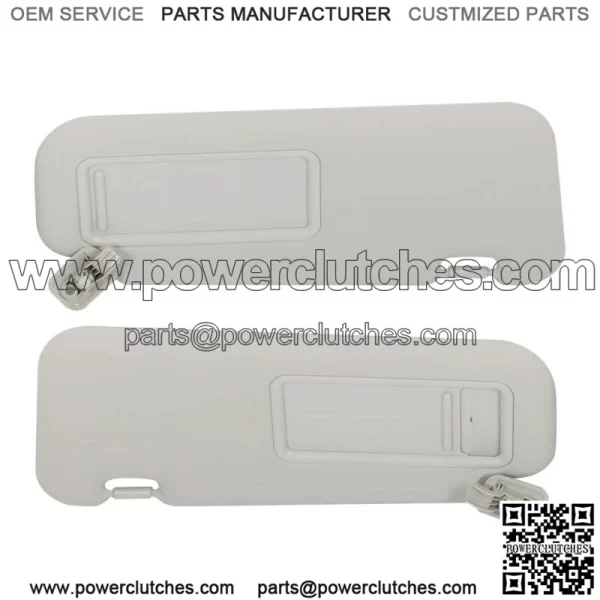 For Mazda3 2010 2011 2012 2013 Sun Visor Driver & Passenger Side Gray Pair - Image 3