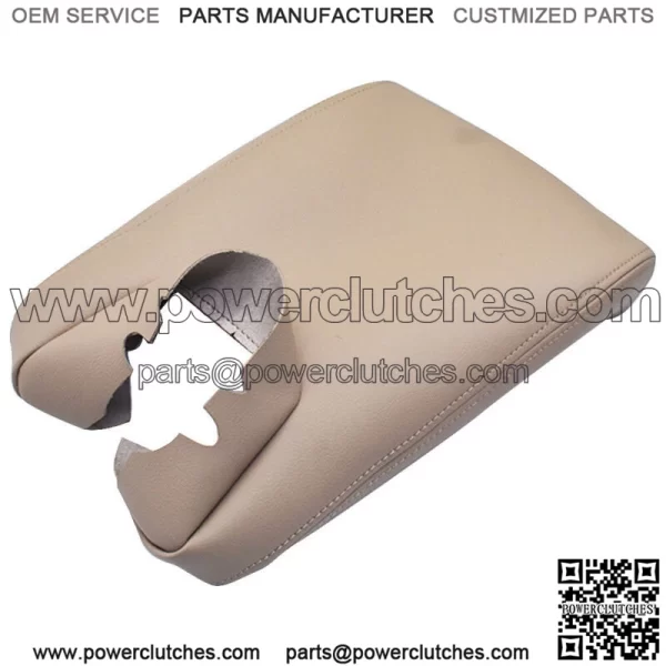 For 2009-2013 2014 Acura TL Center Console Lid Armrest Cover Tan Vinyl Leather - Image 2