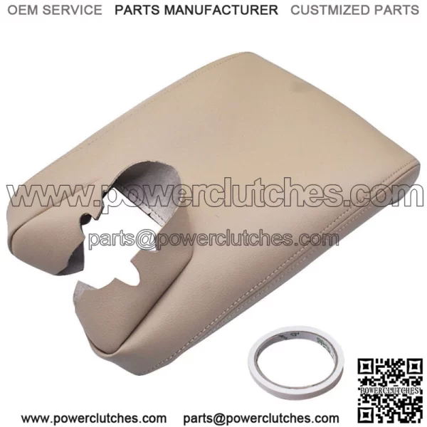 For 2009-2013 2014 Acura TL Center Console Lid Armrest Cover Tan Vinyl Leather - Image 3