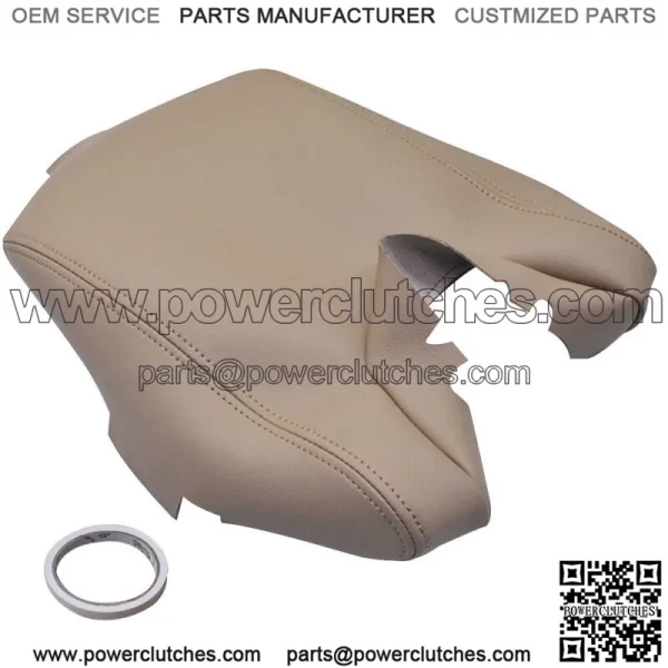 For 2009-2013 2014 Acura TL Center Console Lid Armrest Cover Tan Vinyl Leather - Image 4