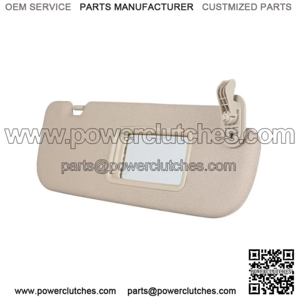 Front Right Side Sun Visor&Makeup Mirror Beige For 2011-2015 Hyundai Elantra MD - Image 3