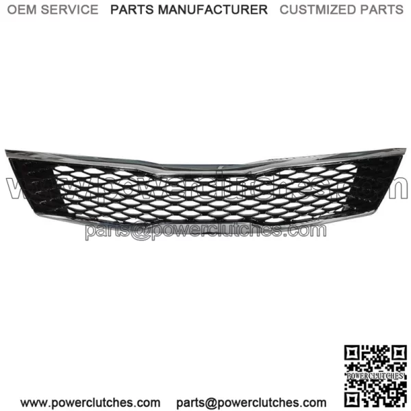 Fit For Kia 2016-18 Optima Lx Ex Front Upper Grille Black Chrome Honeycomb Grill - Image 2