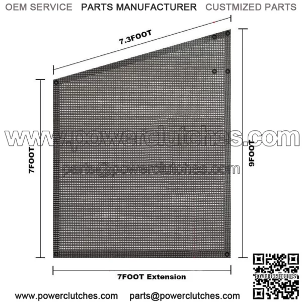 RV Awning Side Shade Mesh Sunshade 9'X7' For Camper Trailer Canopy UV Block