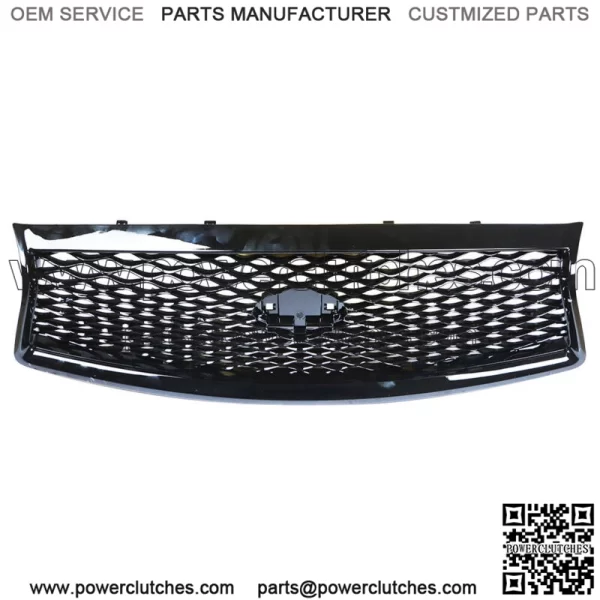 Front Mesh Bumper Hood Grille For 2014-2016 2017 Infiniti Q50 Sedan Black Grill